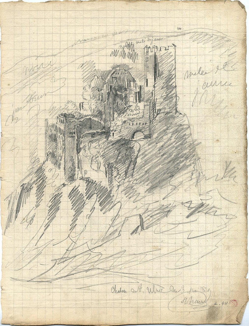 VUES D'ALSACE : SAINT ULRIC ; CHATEAU DE SCHWARTZENBOURG_0